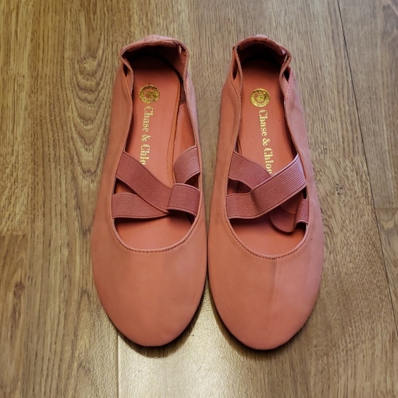 Chase + Chloe Shoes - NWOT Chase & Chloe coral ballet flats sz 6